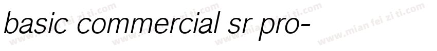 basic commercial sr pro字体转换